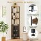 6-Tier Corner Bookshelf with Storage Cabinet 67 Inch Industrial Bookcase